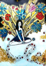 femme, fleurs, douceur, art, poésie, spiritualité, Microcosma