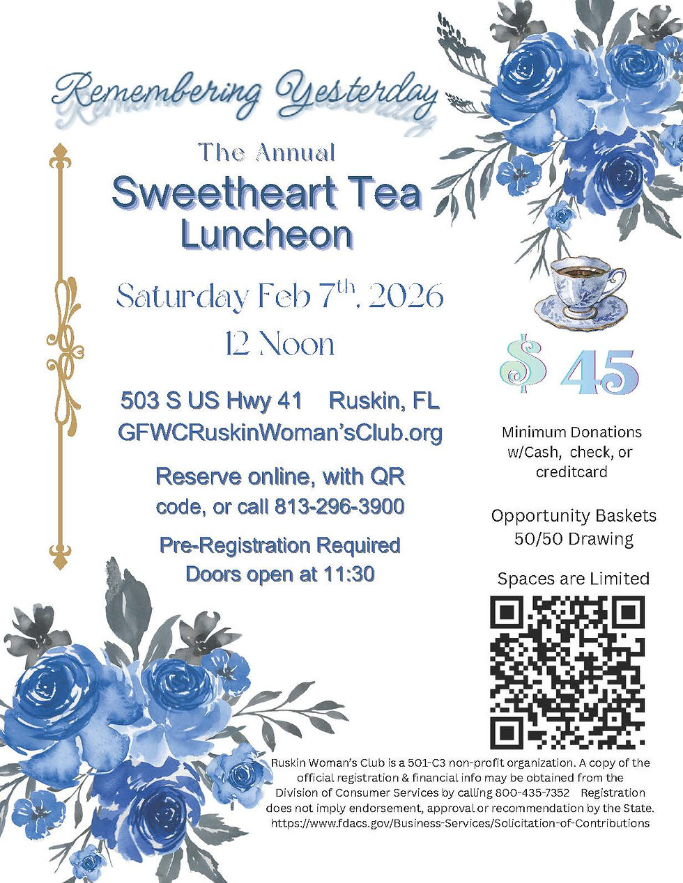 Annual Sweetheart Tea Luncheon