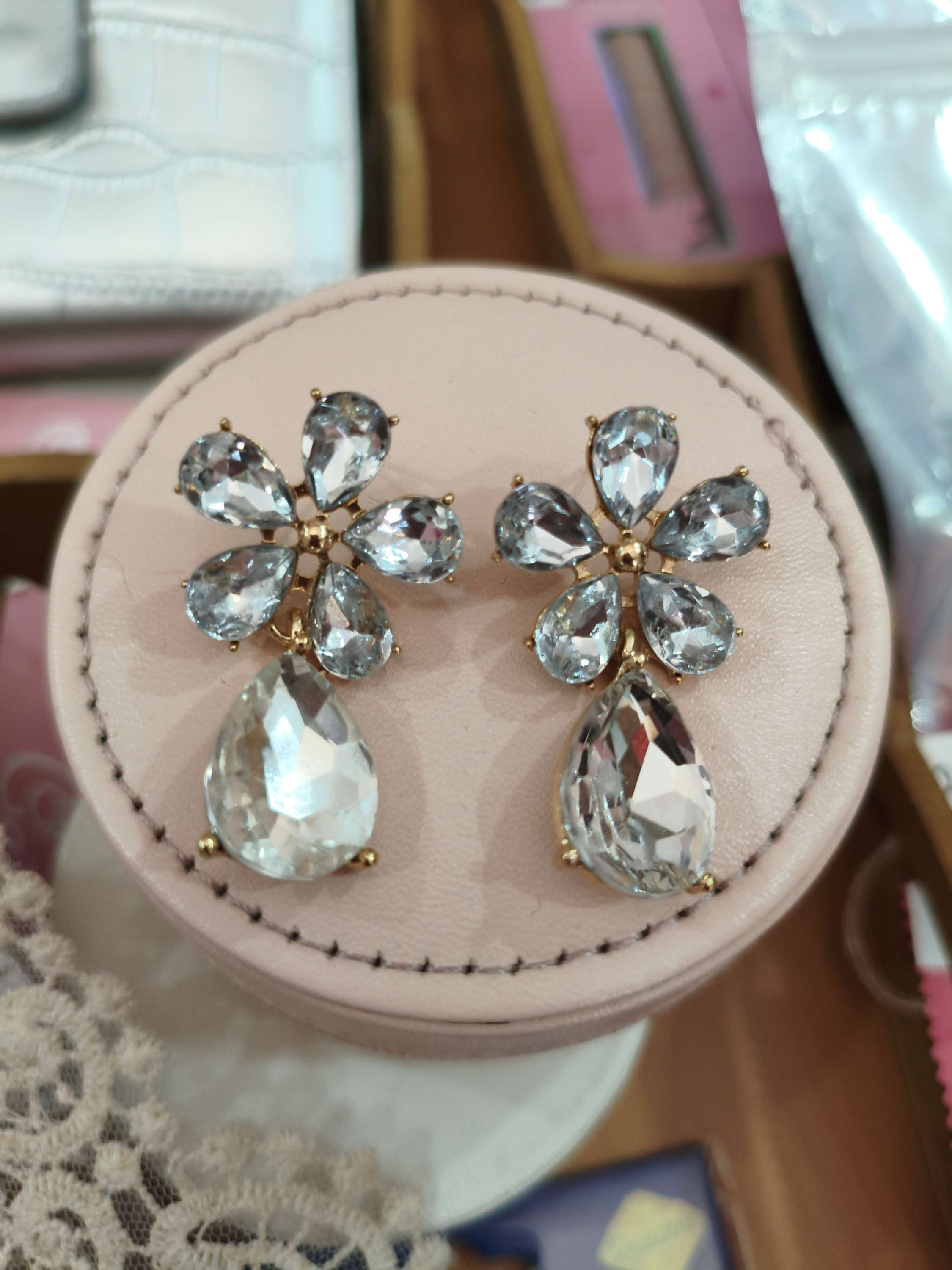 Aretes flor + gota