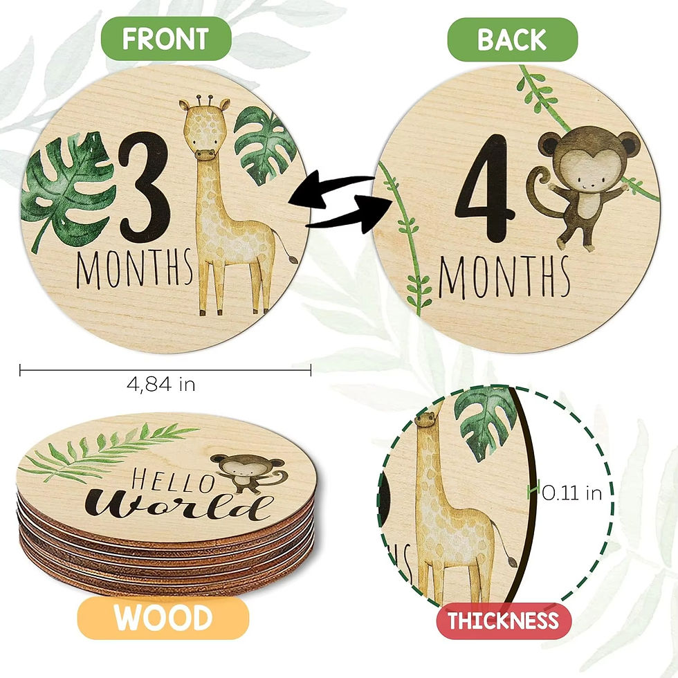 Thumbnail: Wooden Baby Milestone Cards – Capture Every Precious Moment
