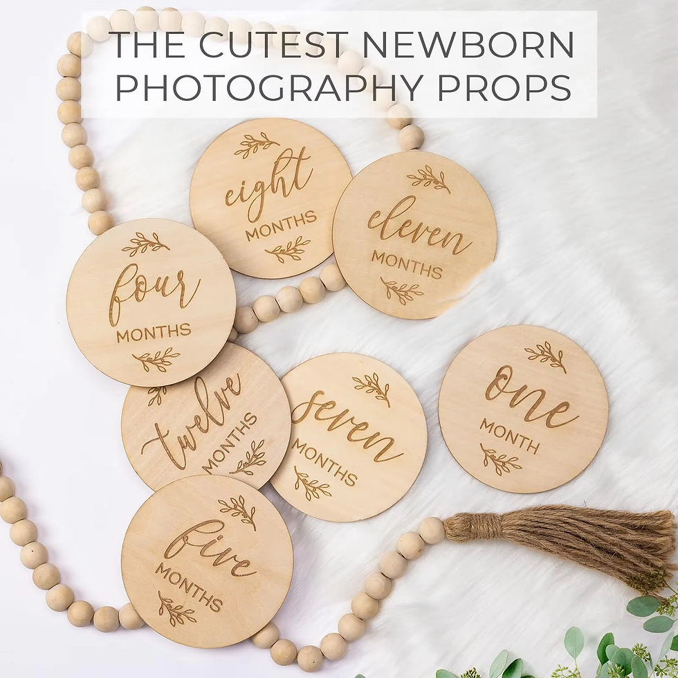 Thumbnail: Wooden Baby Milestone Cards – Capture Every Precious Moment