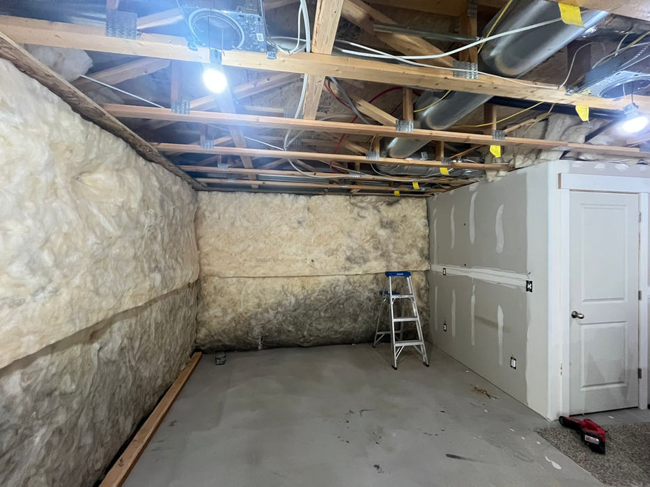 Basement before finishing with insulation