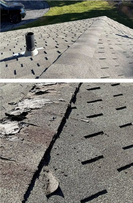 Seven2Roofing roof repair before and after in North Ogden Utah 