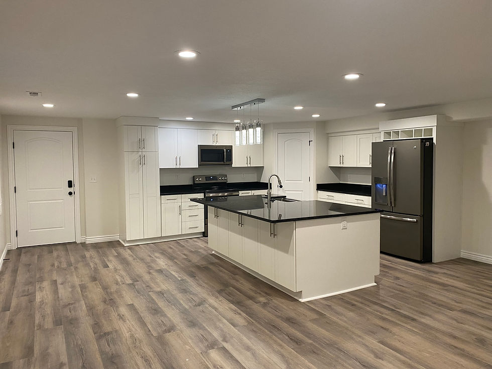 Clean and modern room transformation completed by Robbins Crew