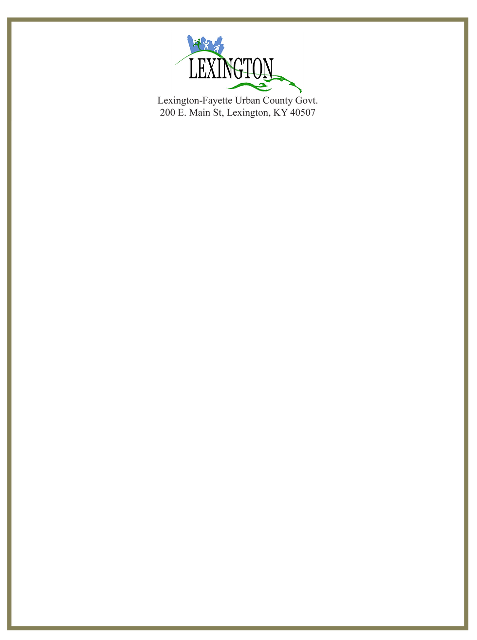 Lexington Brand I on Letterhead