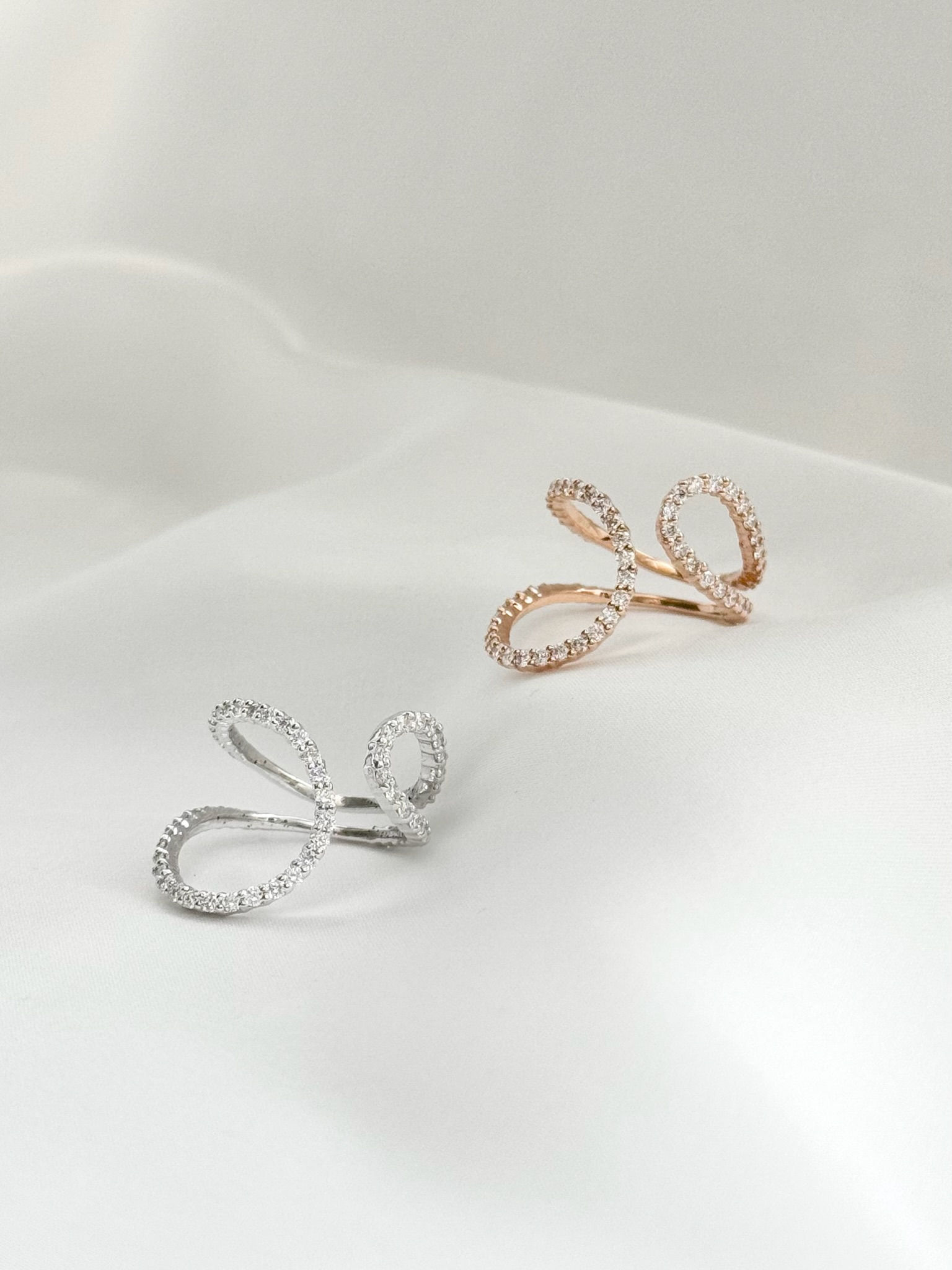 18K Diamonds Open Ring