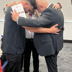 Praying among pastors at City Hall