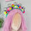 Thumbnail: Disco Mirror Ball Multi Coloured Pom Pom Hair Band Headband