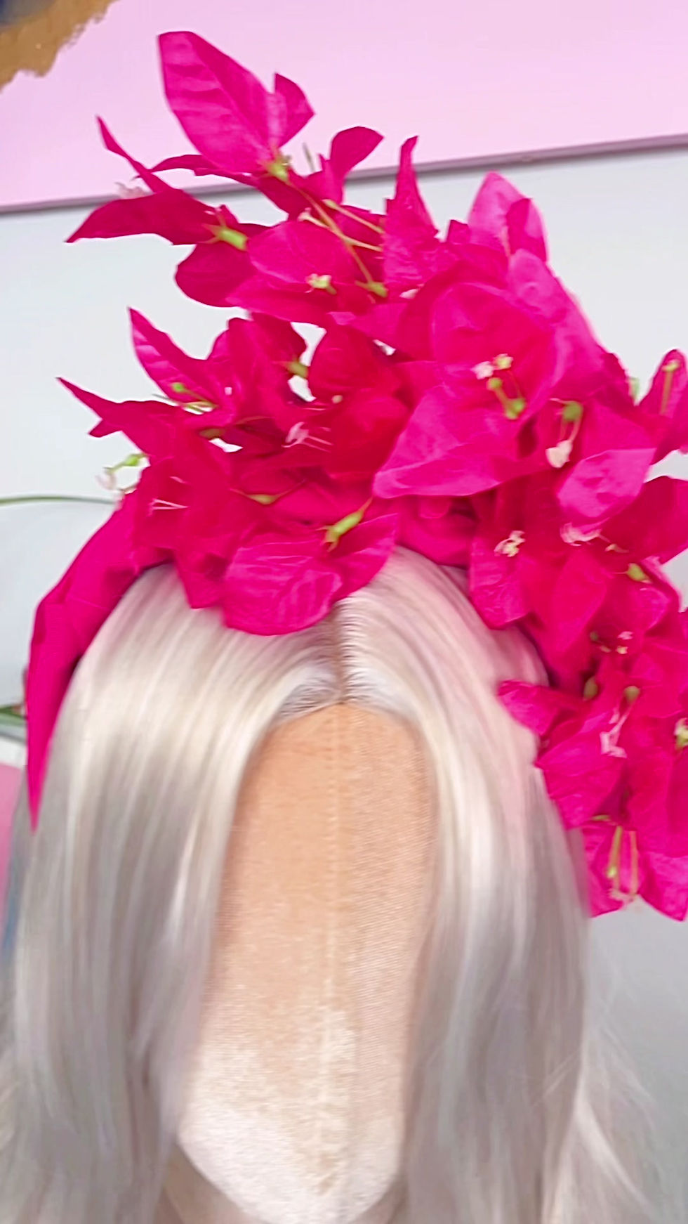 Thumbnail: Bougainvillea Pink Flower Crown Fascinator Headband Hair Band