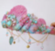 Pink & Blue Glitter Sea Shell Mermaid Crown 