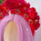 Thumbnail: Red Flower Crown Love Heart Diamond Jewelled Padded Headband Hair Band