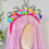 Thumbnail: Personalised Birthday Number Disco Mirror Ball Multi Coloured Pom Pom Hair Band