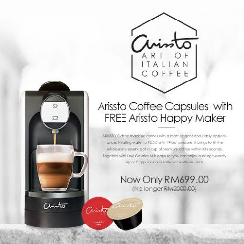 Arissto Premium Italian Coffee Free Coffee Machine Ata8plt