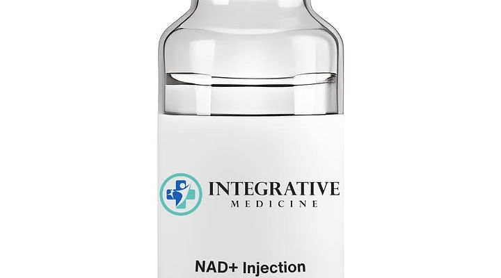NAD+ Injection in a Glass Vial.