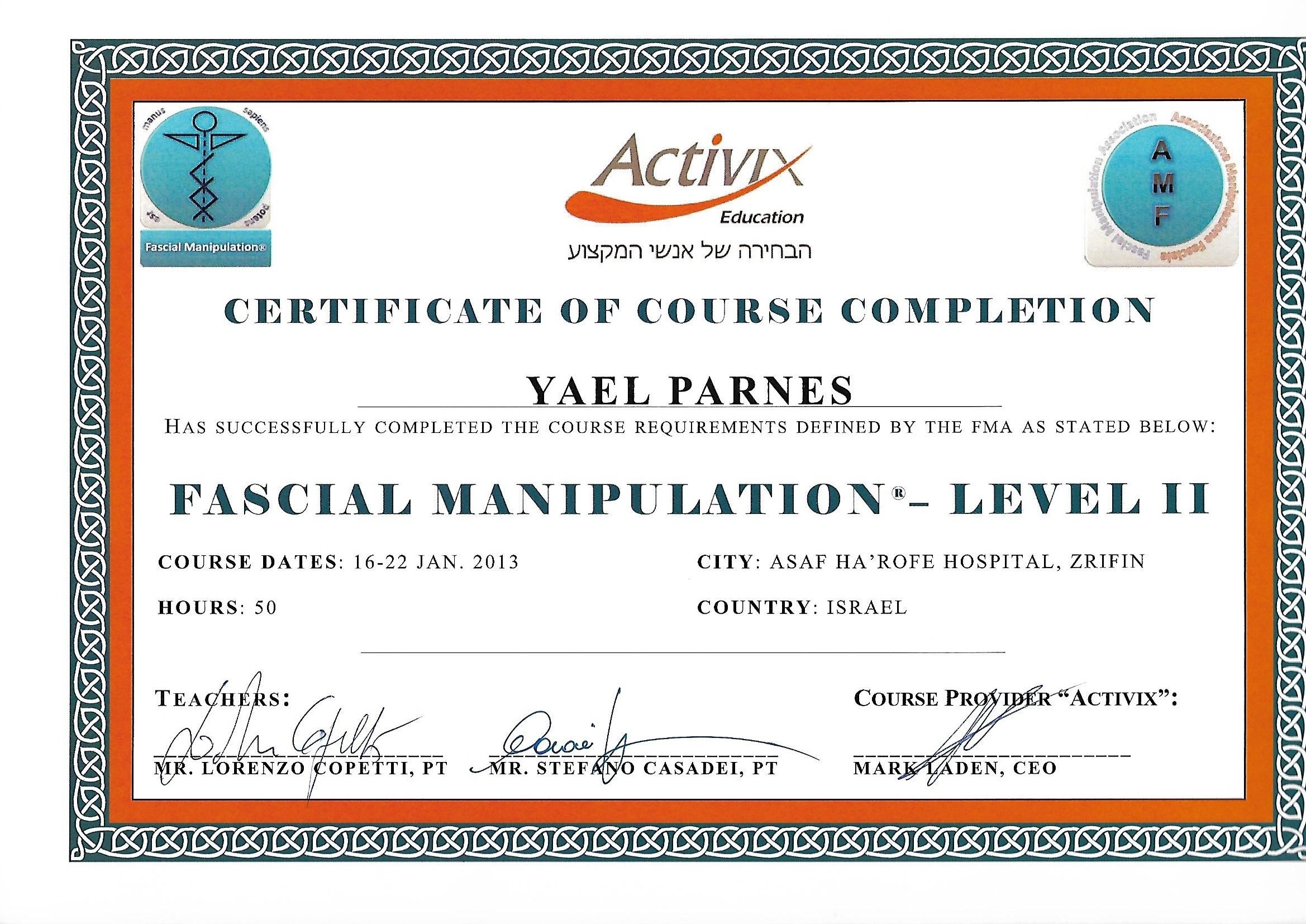 FASCIAL MANIPULATON - LEVEL II