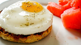 Recipe: Poached Eggs on Whole Wheat English Muffins