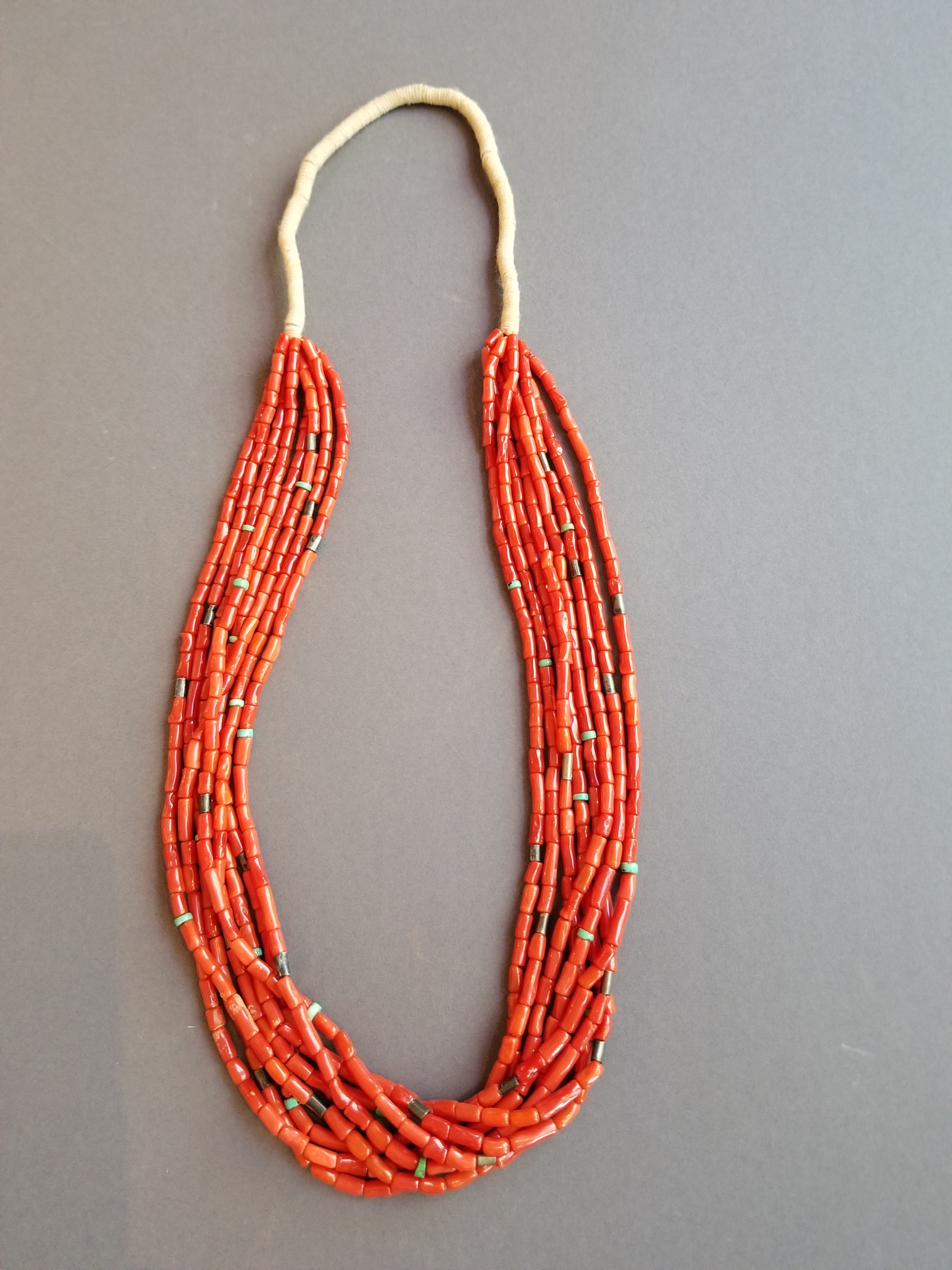 #Pueblocoralnecklace#coral&turquoise