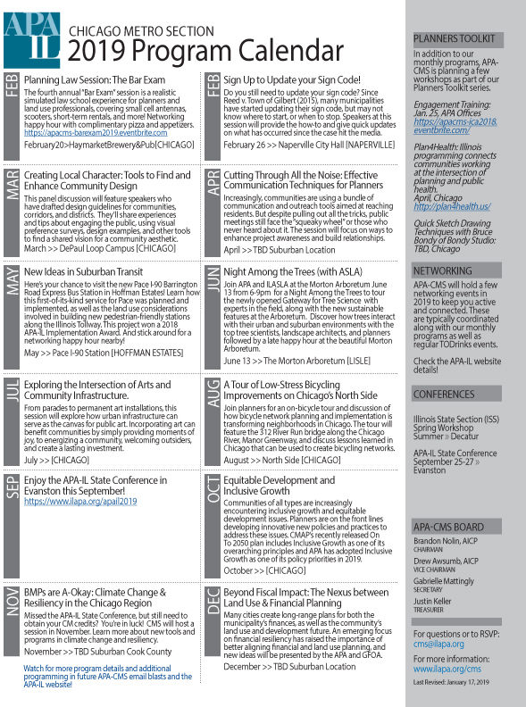 2019 APA-CMS Calendar Now Available!