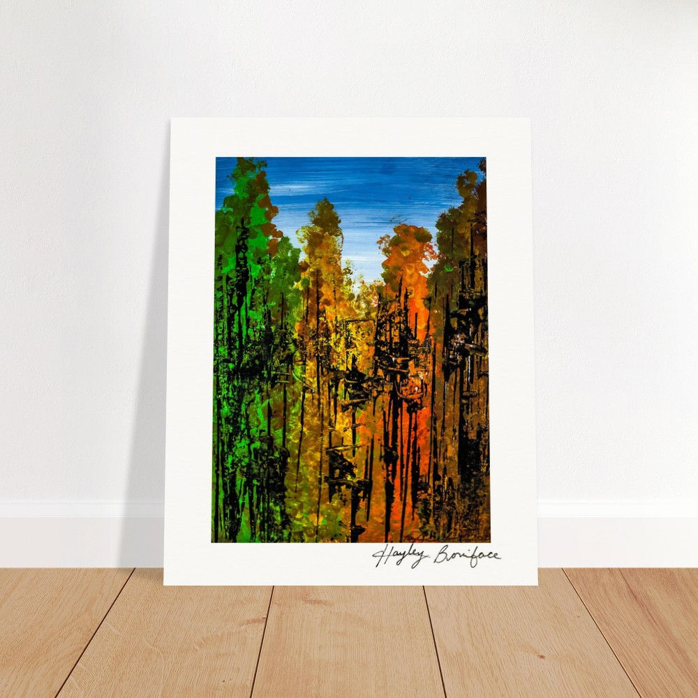 Abstract Fall Forest Landscape