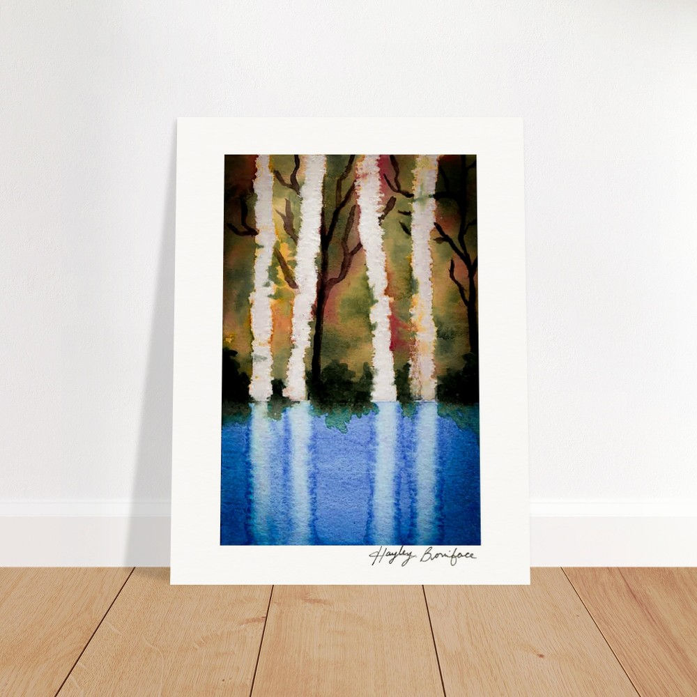 Fall Birch Shoreline