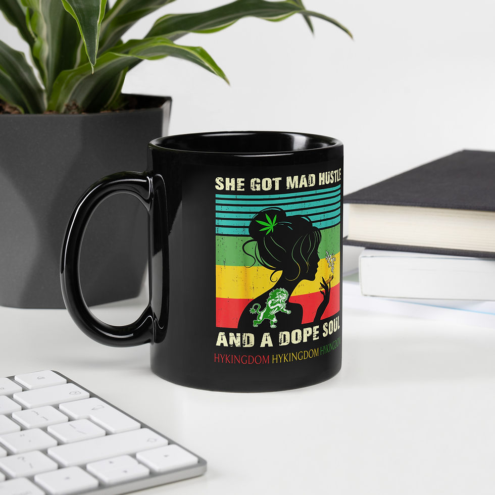 Thumbnail: Black Glossy Mug-She got mad hustle and a dope soul-Black