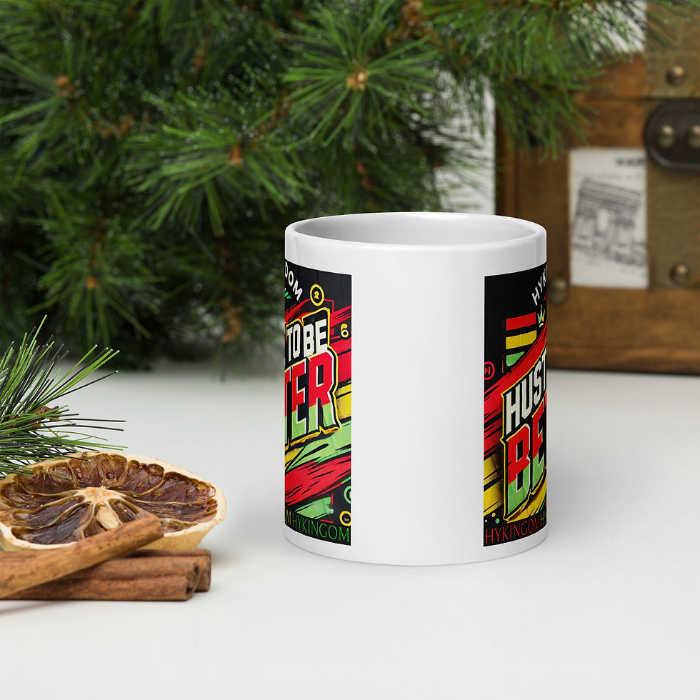 Thumbnail: White glossy mug-Hustle to be better