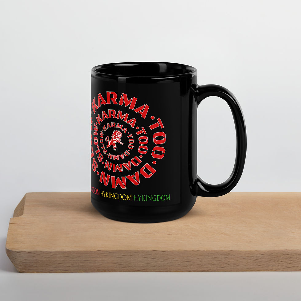 Thumbnail: Black Glossy Mug-Karma too damn slow-BR