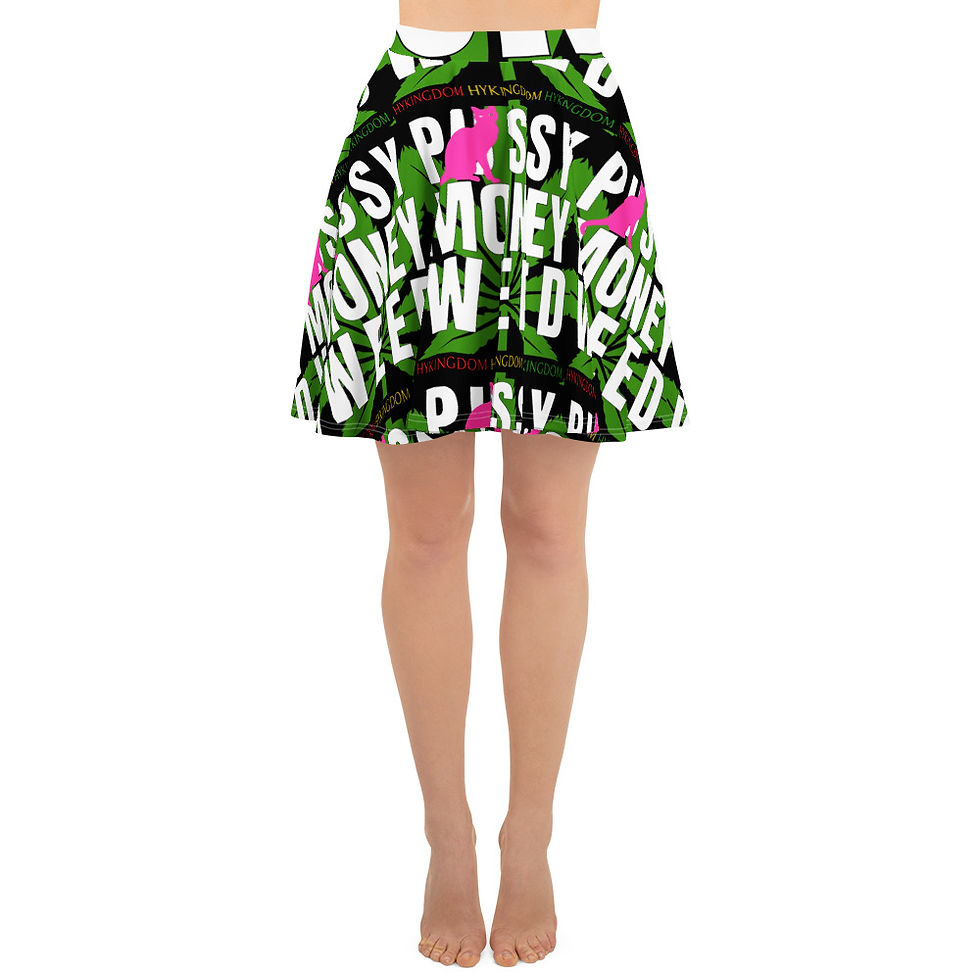 Skater Skirt-Pxssy Money Weed