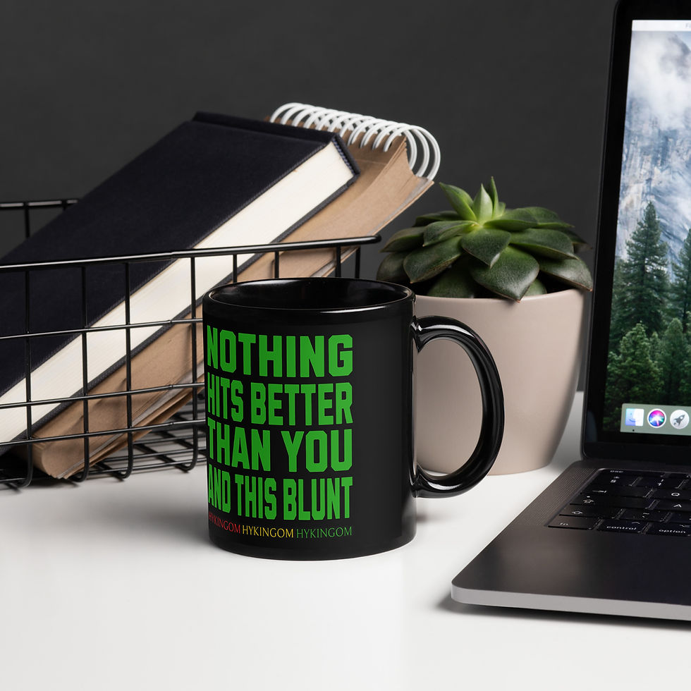 Thumbnail: Black Glossy Mug-Nothing hits better than you and this blunt-BG