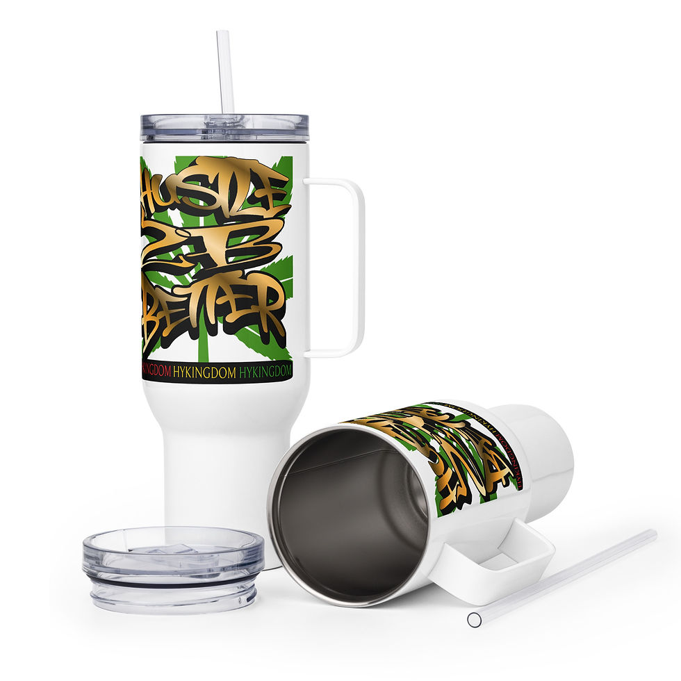 Thumbnail: Travel mug with a handle-Hustle to be better