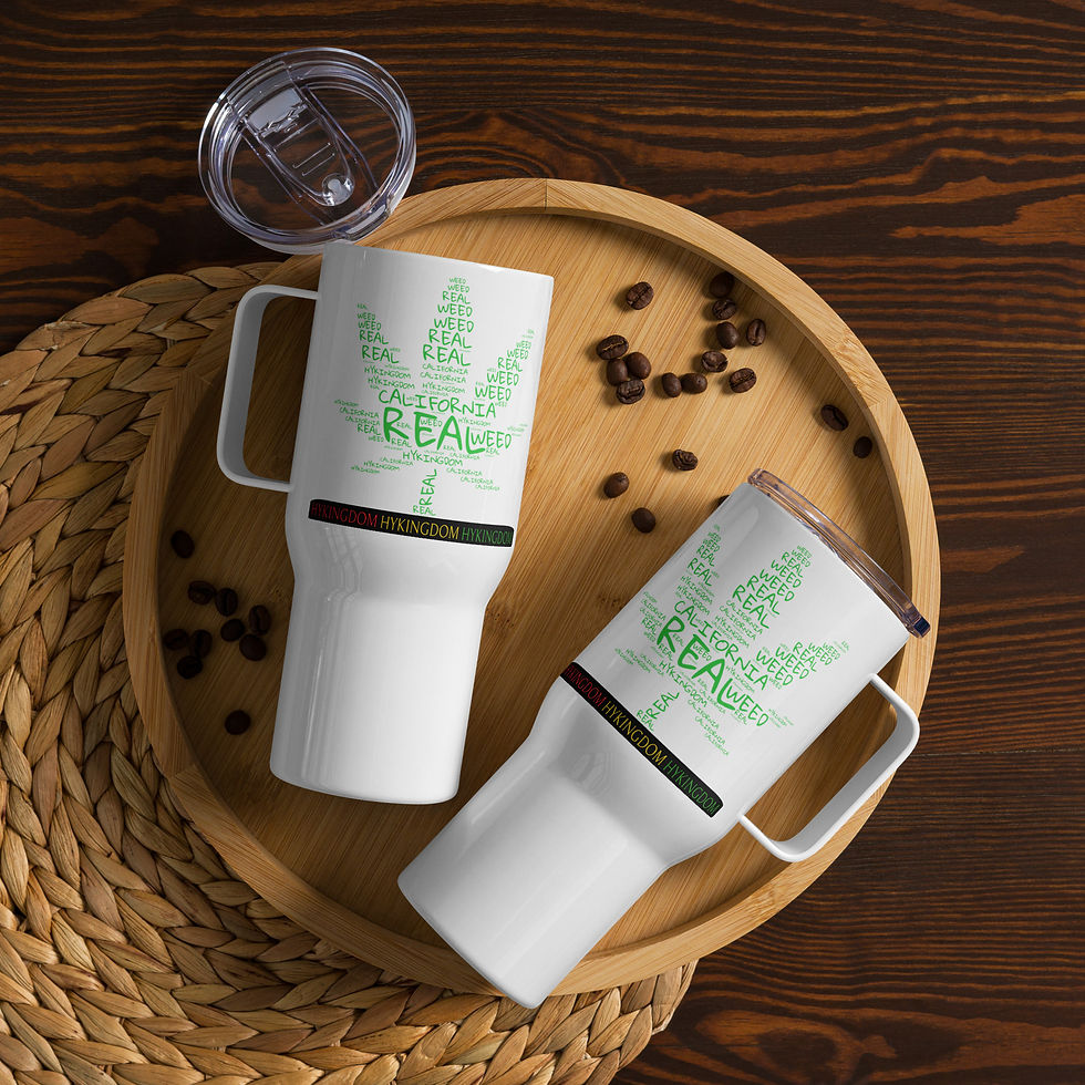 Thumbnail: Travel mug with a handle-Real California Weed