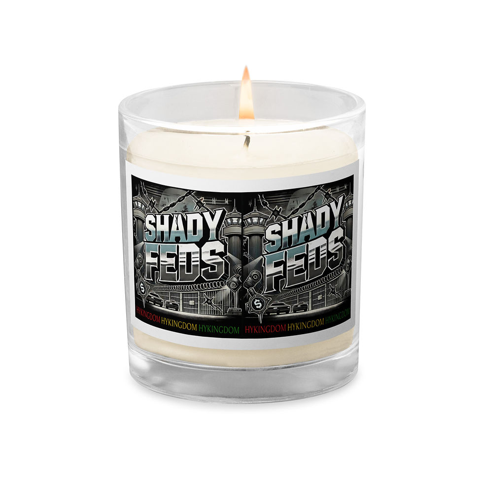 Thumbnail: Glass jar soy wax candle-Shady Feds-3