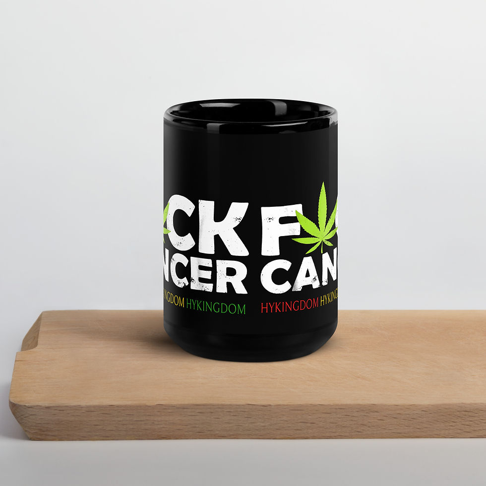 Thumbnail: Black Glossy Mug-Fxck Cancer-B