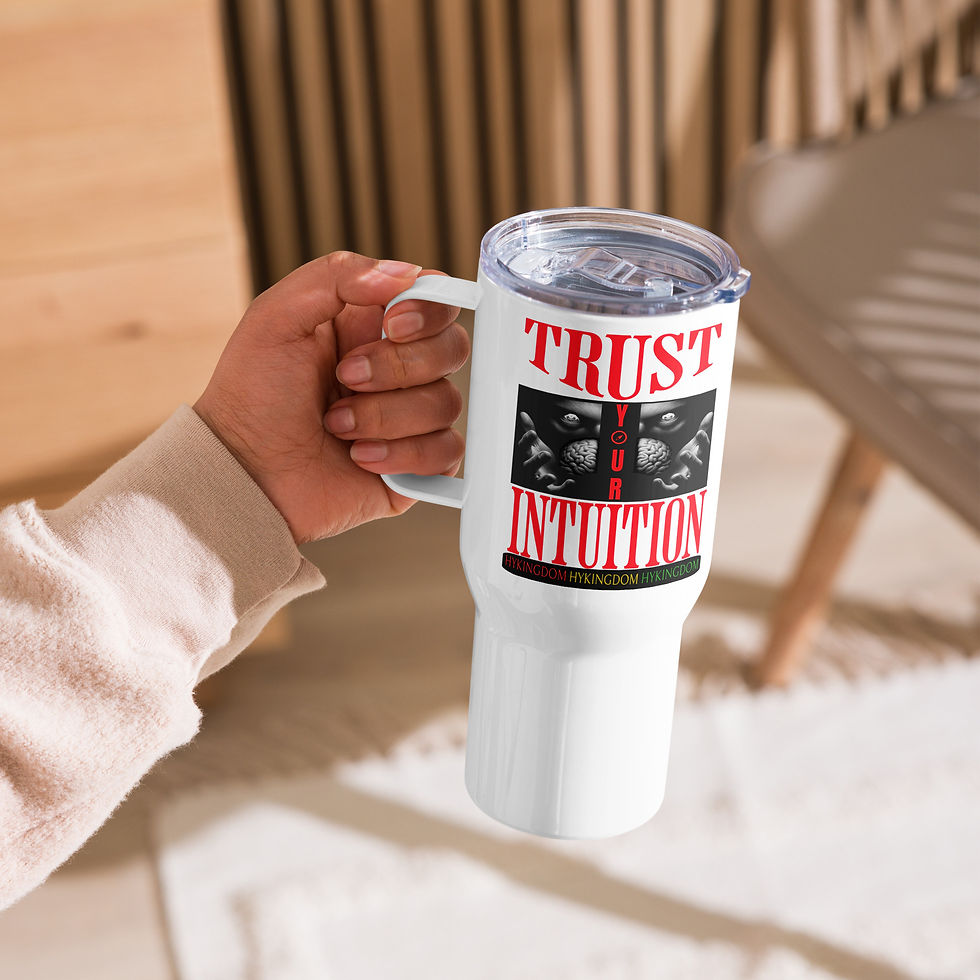 Thumbnail: Travel mug with a handle-Trust your intuition