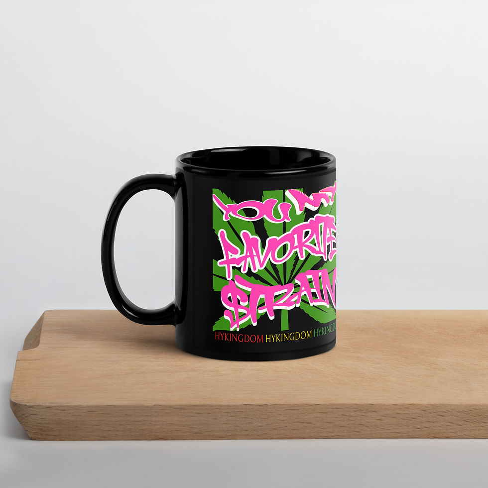 Thumbnail: Black Glossy Mug-You my favorite strain-PB