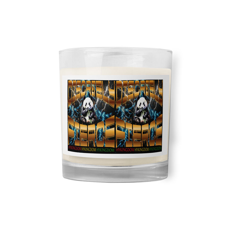 Thumbnail: Glass jar soy wax candle-Discretely Fierce