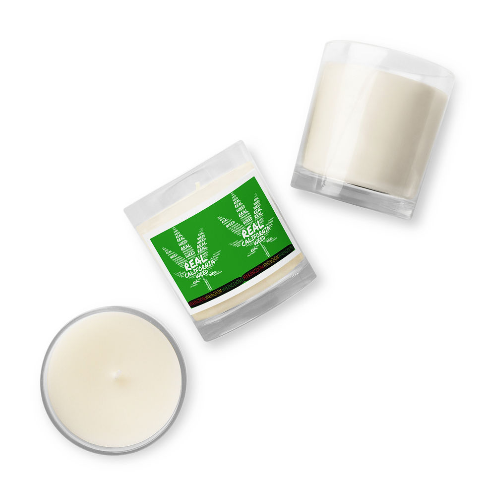 Thumbnail: Glass jar soy wax candle-Real California Weed