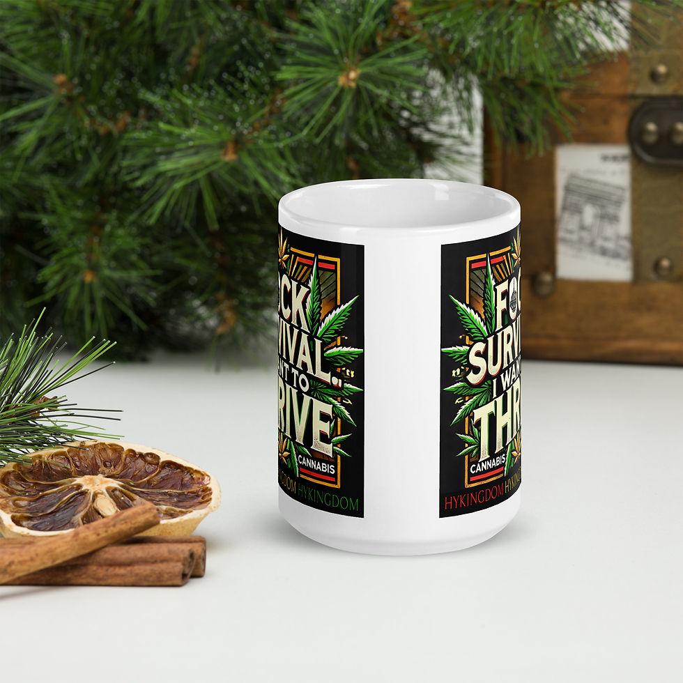 Thumbnail: White glossy mug-Fxck survival I want to thrive-#2