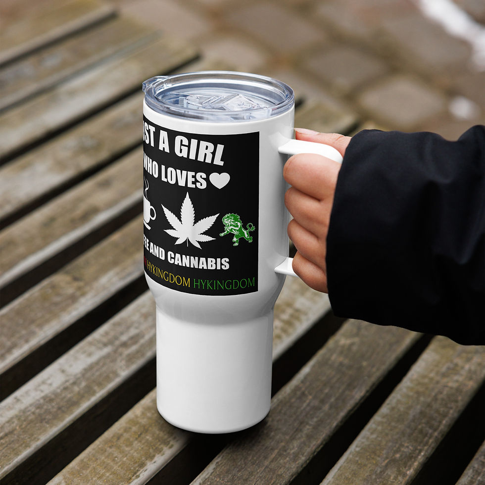 Thumbnail: Travel mug with a handle-Just a girl who loves coffee and cannabis