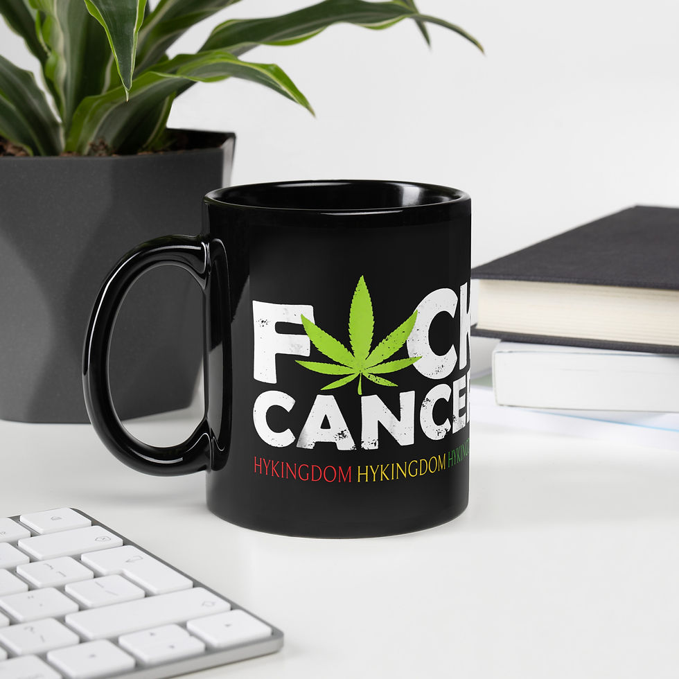 Thumbnail: Black Glossy Mug-Fxck Cancer-B