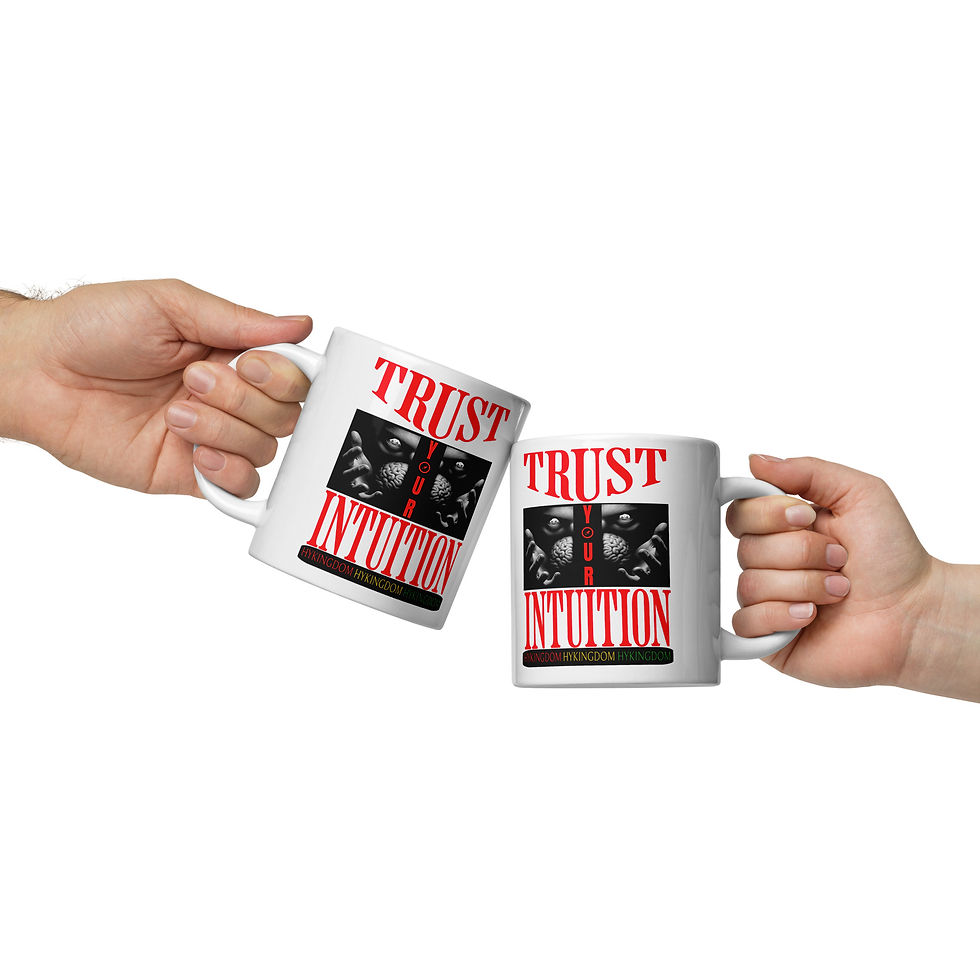 Thumbnail: White glossy mug-Trust Your Intuition-Red