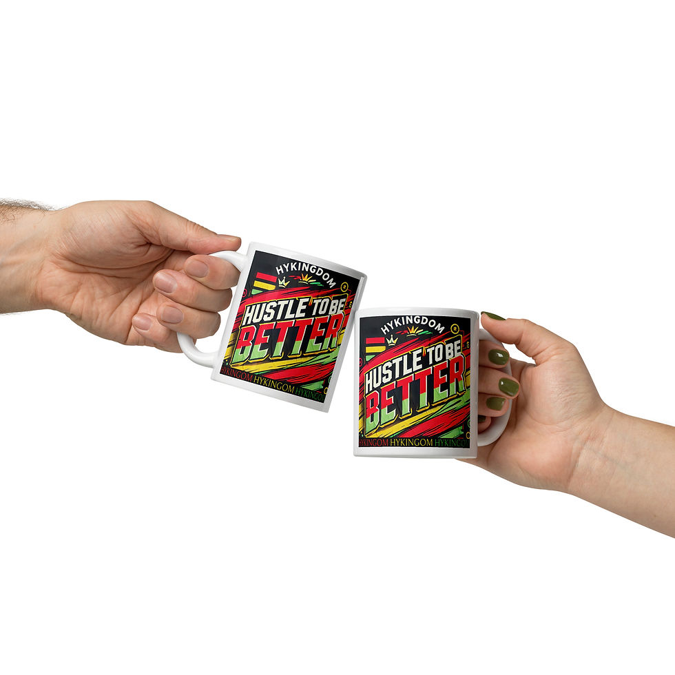 Thumbnail: White glossy mug-Hustle to be better