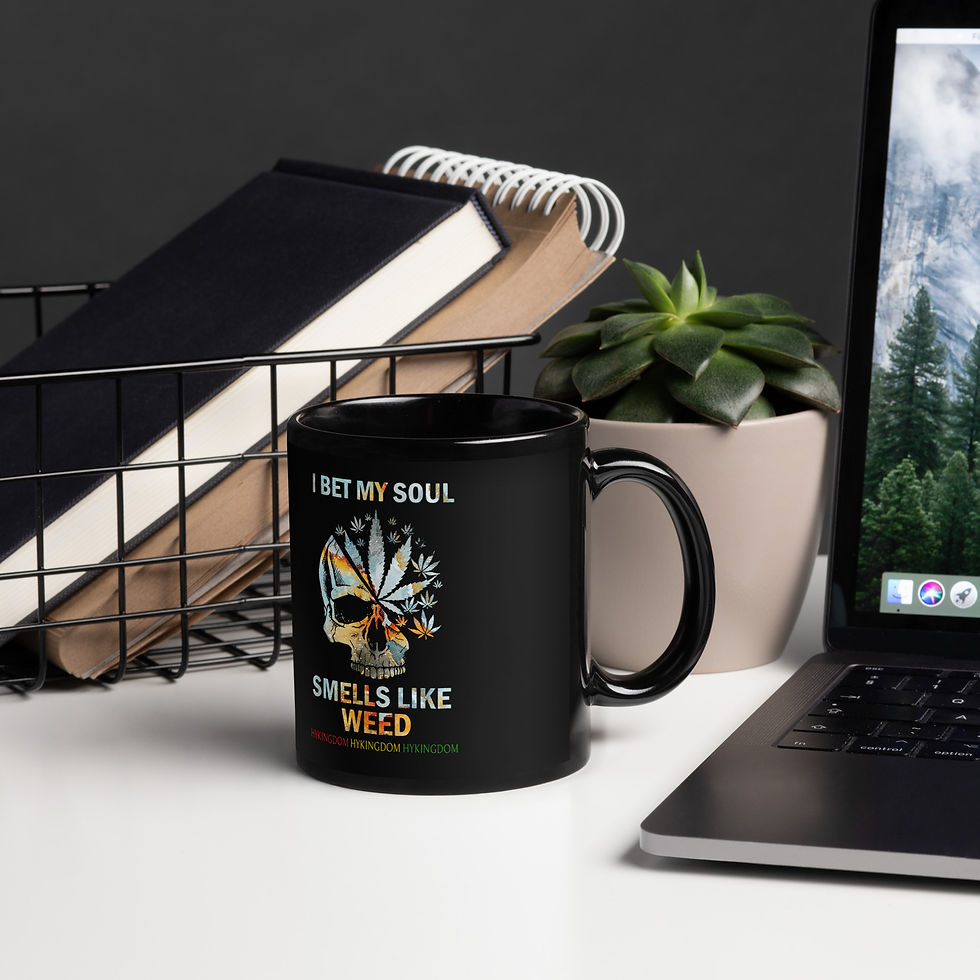 Thumbnail: Black Glossy Mug-I bet my soul smell like weed-B