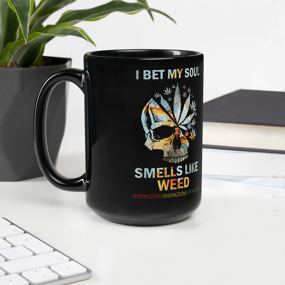 Thumbnail: Black Glossy Mug-I bet my soul smell like weed-B