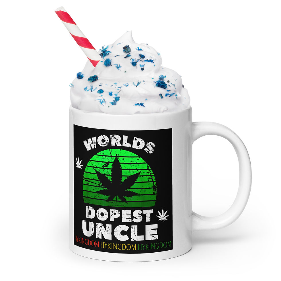 Thumbnail: White glossy mug-Worlds Dopest Uncle-bw