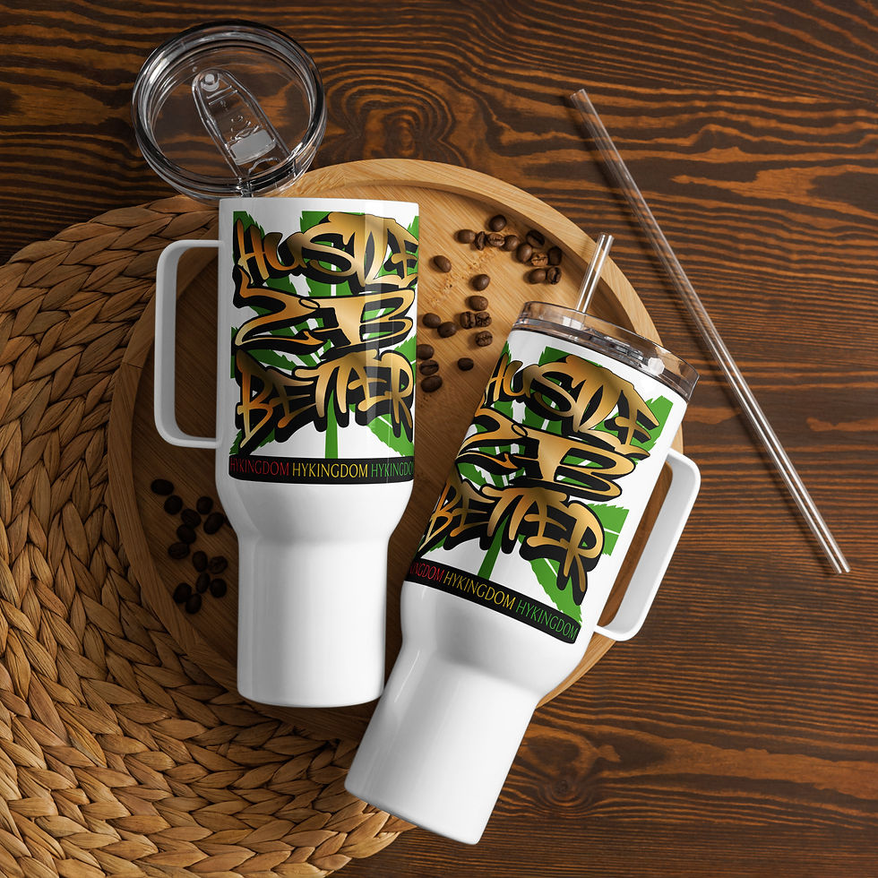 Thumbnail: Travel mug with a handle-Hustle to be better