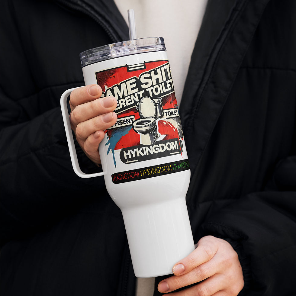 Thumbnail: Travel mug with a handle-Same Shit, Different Toilet