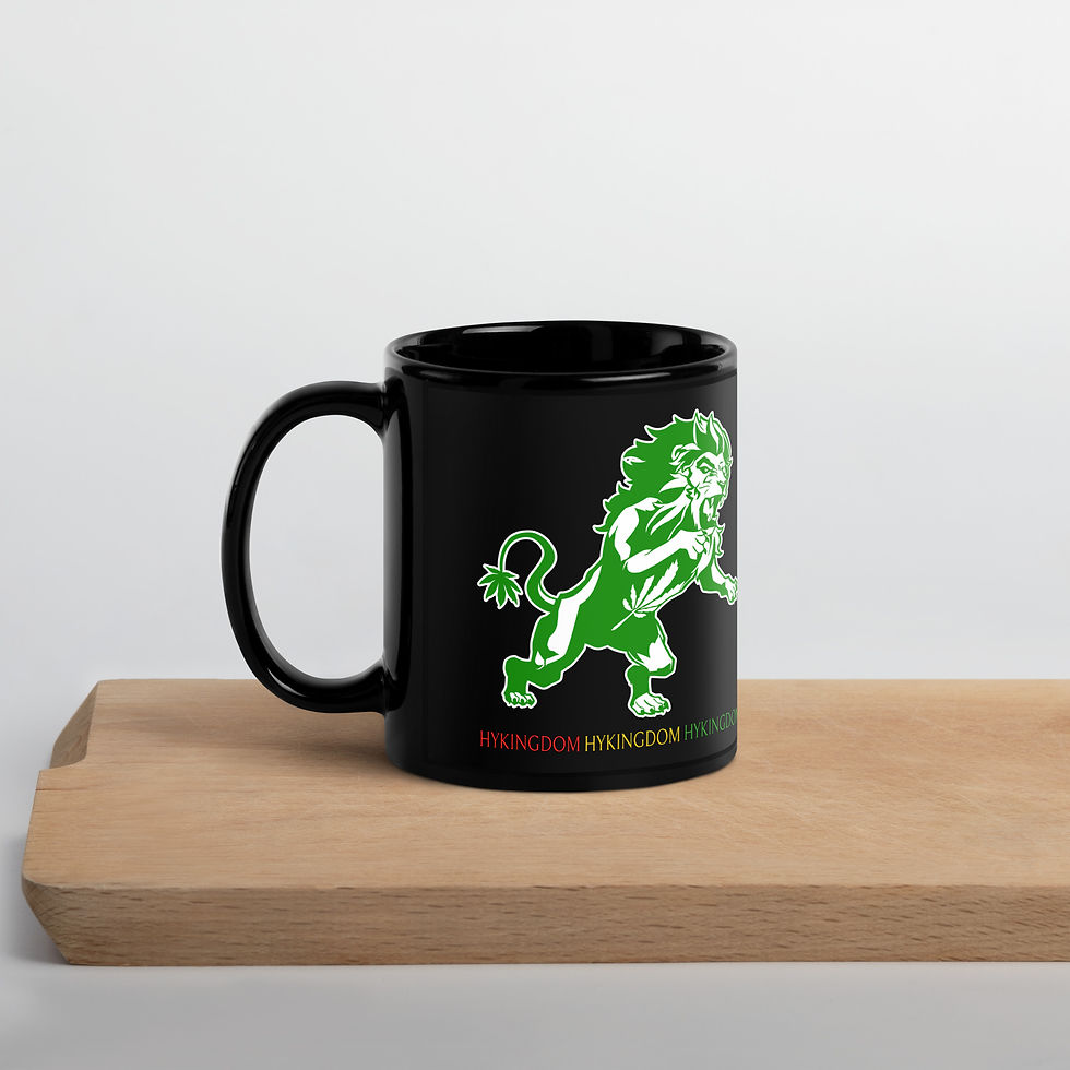 Thumbnail: Black Glossy Mug-Hykingdom Lion Logo-GB