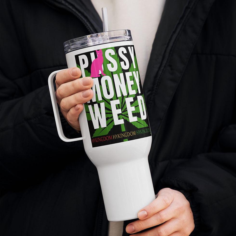 Thumbnail: Travel mug with a handle-Pussy, Money, Weed