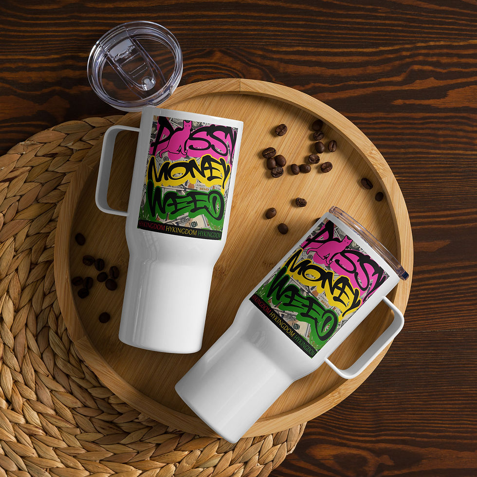 Thumbnail: Travel mug with a handle-Pussy, Money, Weed